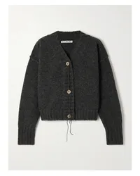 Acne Studios Gestrickter Cardigan aus Wolle Grau