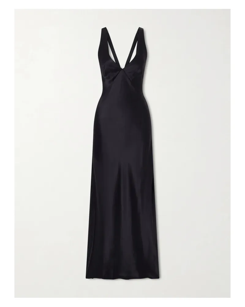 Nili Lotan Aline Silk-charmeuse Gown - Black Black