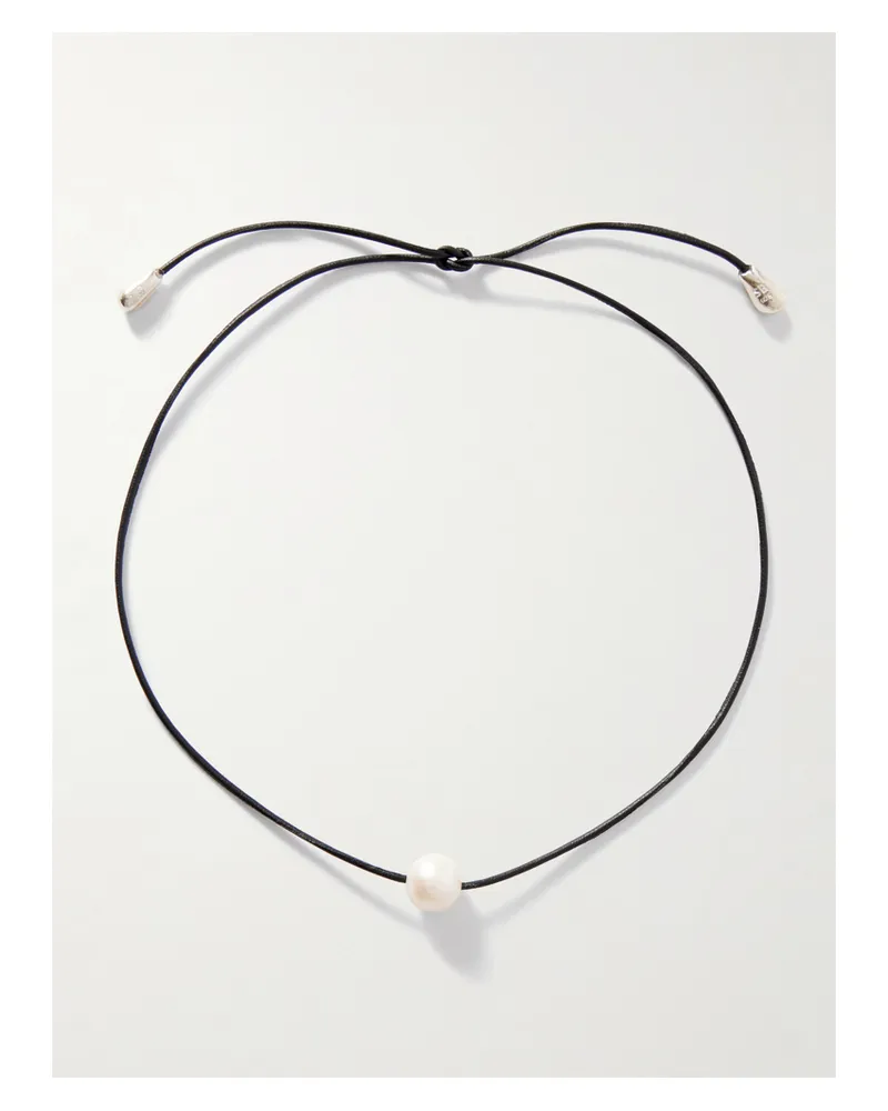 Sophie Buhai Circe Silver Pearl Vegan Necklace - Black Black