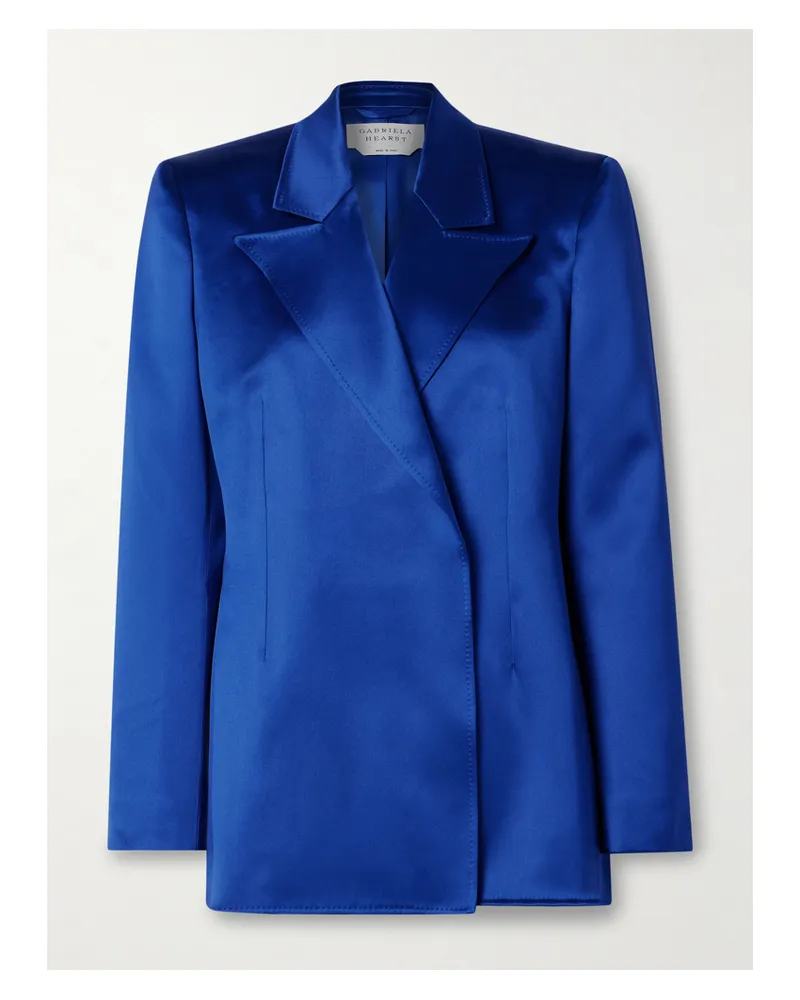 Gabriela Hearst Aleah Blazer Aus Seidensatin - Blau Blau