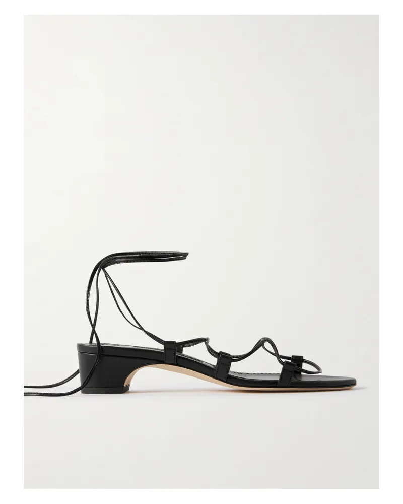 Manolo Blahnik Dellasan 30 Sandalen Aus Leder - Schwarz Schwarz