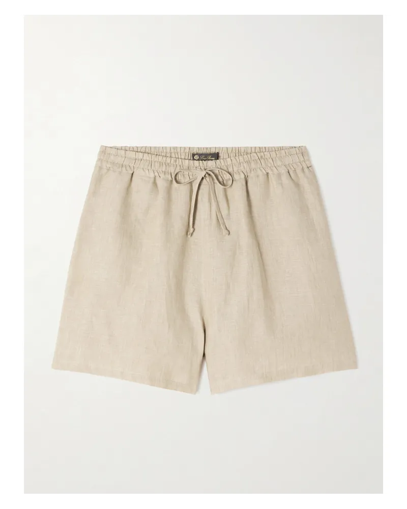 Loro Piana Shorts aus Leinen Neutral