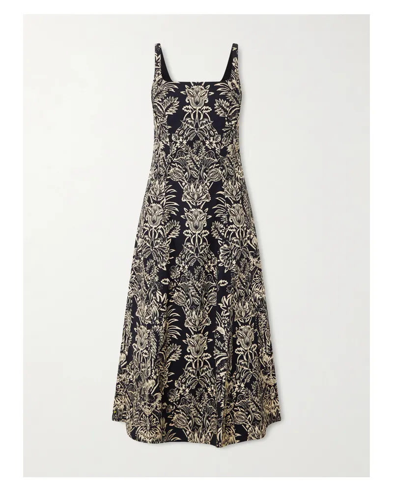 Ulla Johnson Natali Floral-print Cotton Midi Dress - Blue Blue