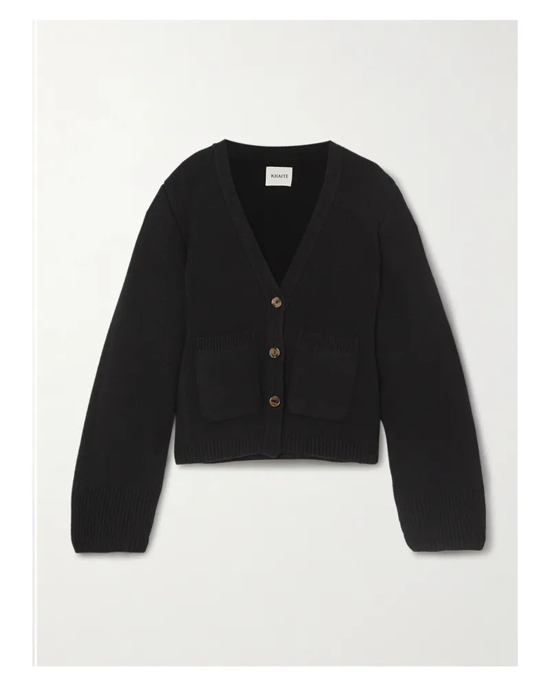 KHAITE Scarlet Cashmere-blend Cardigan - Black Black