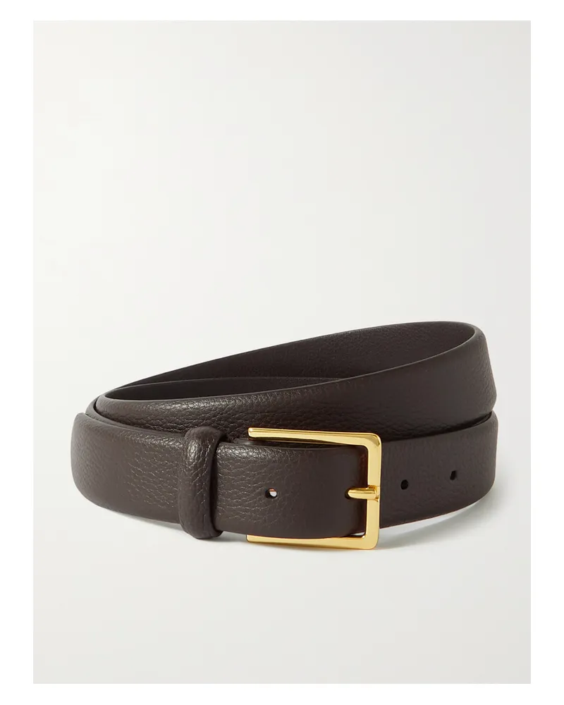 Anderson's Textured-leather Belt - Brown Brown
