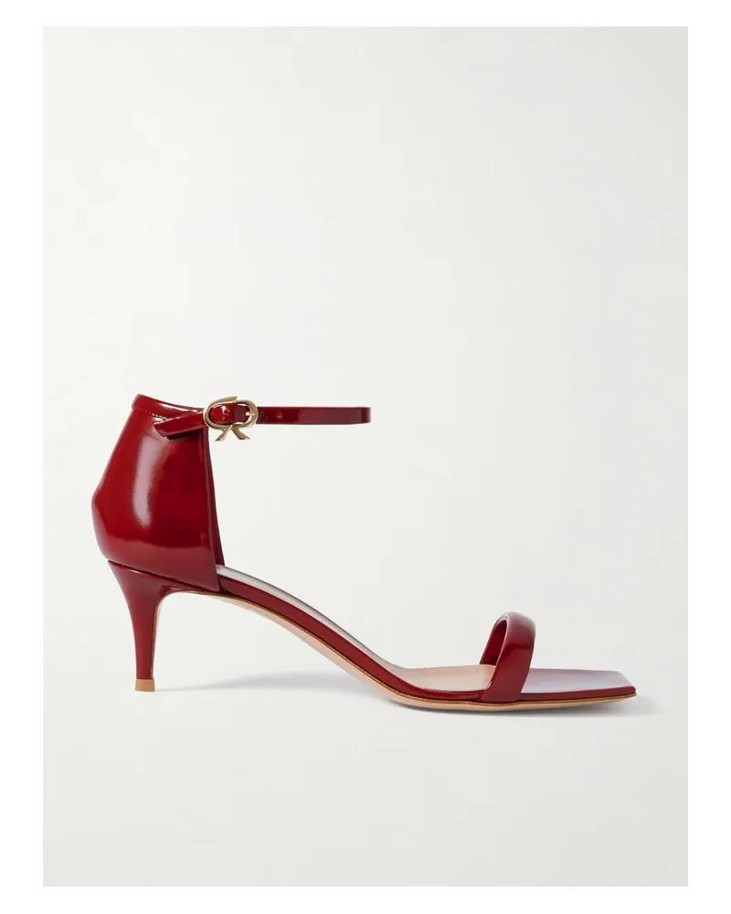 Gianvito Rossi Rhys 55 Sandalen Aus Lackleder - Rot Rot