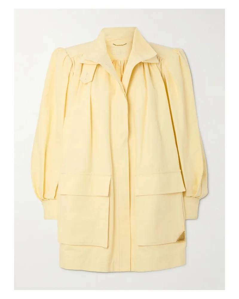Chloé Jacke Aus Baumwolle Mit Raffungen - Gelb Gelb