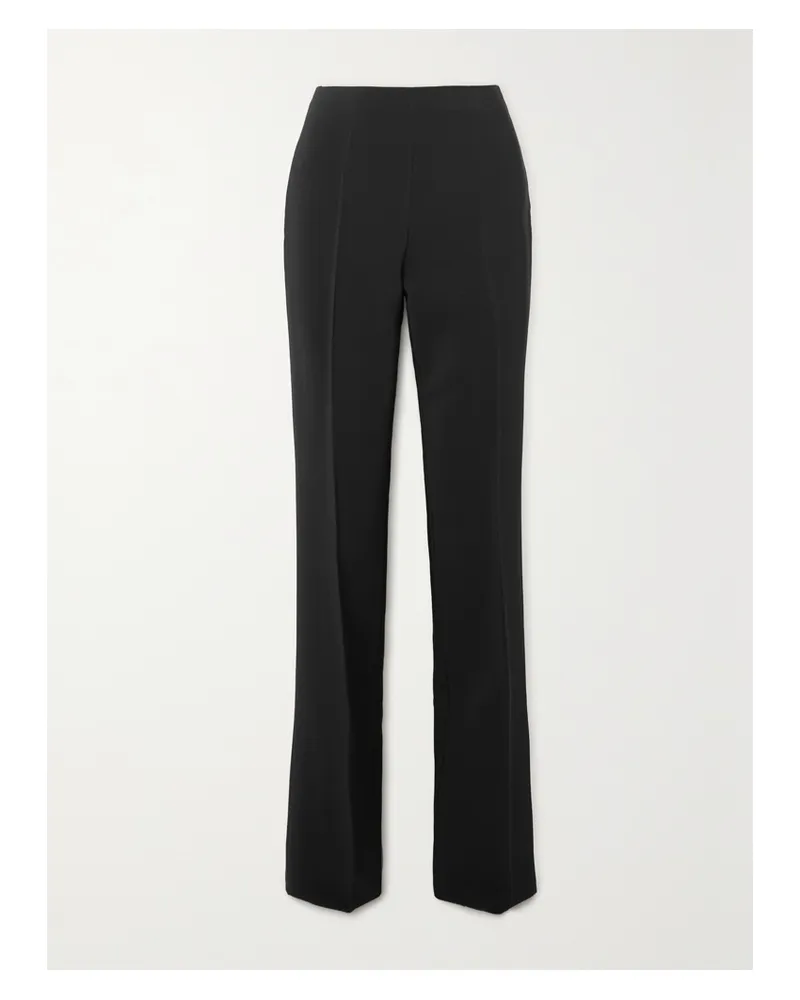 Ferragamo Hose Mit Geradem Bein Aus Stretch-ponte Mit Bügelfalten - Schwarz Schwarz