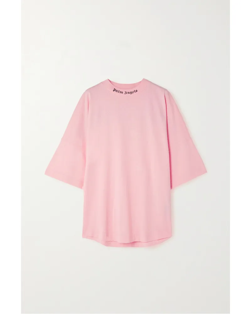 Palm Angels Oversized-t-shirt aus Baumwoll-jersey Pink