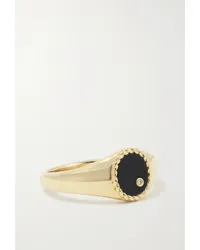 Yvonne Léon Ring aus 9 Karat  mit Onyx Und Diamant Gold