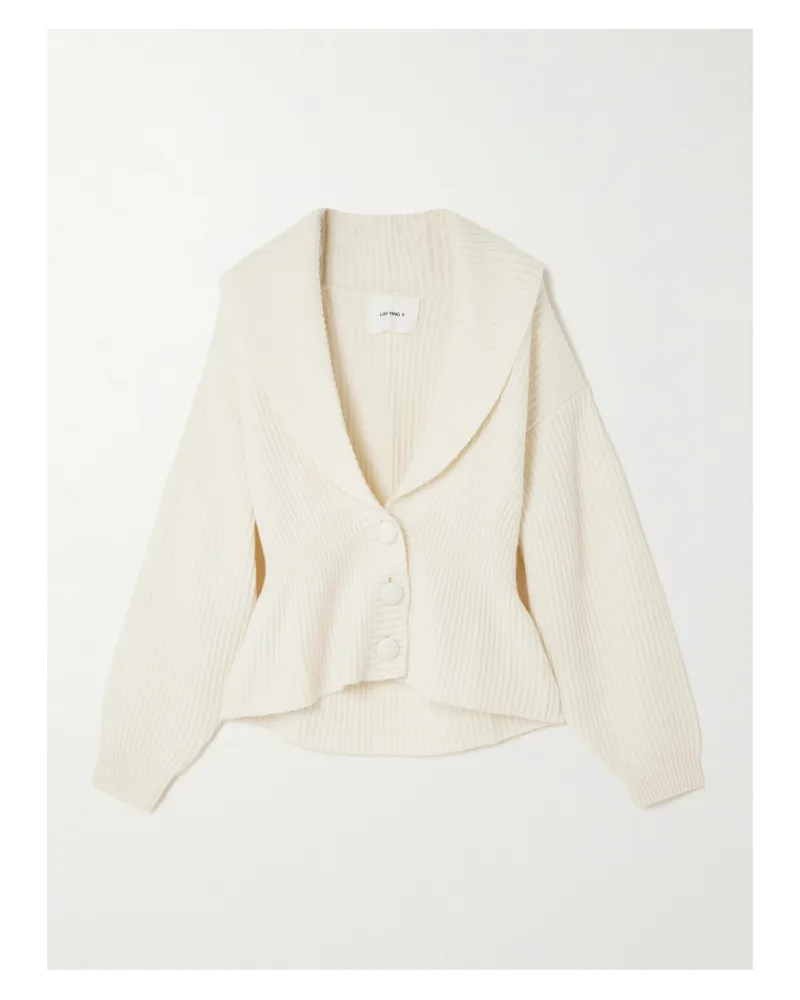 Lisa Yang Alessandra Cardigan Aus Geripptem Kaschmir - Creme Creme