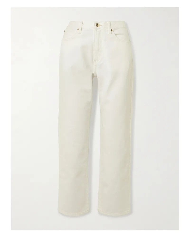 Frame Denim The Hang Halbhohe Jeans Mit Geradem Bein - Ecru Ecru