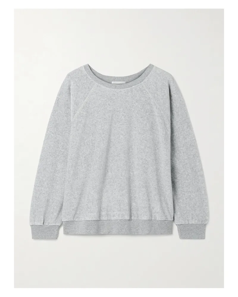 Suzie Kondi Samos Cotton-blend Velour Sweatshirt - Gray Gray