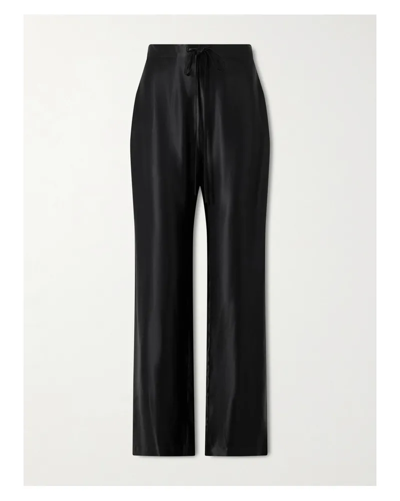 KHAITE Rohen Hose Aus Satin - Schwarz Schwarz