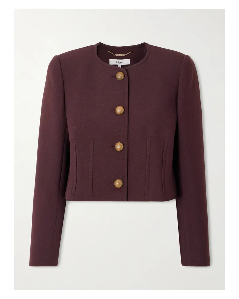 Chloé Jacke Aus Woll-crêpe - Burgunder Burgunder
