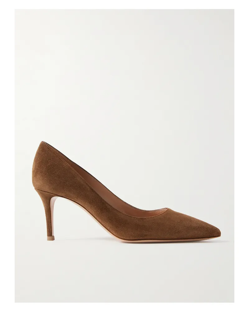 Gianvito Rossi Gianvito 70 Suede Pumps - Brown Brown
