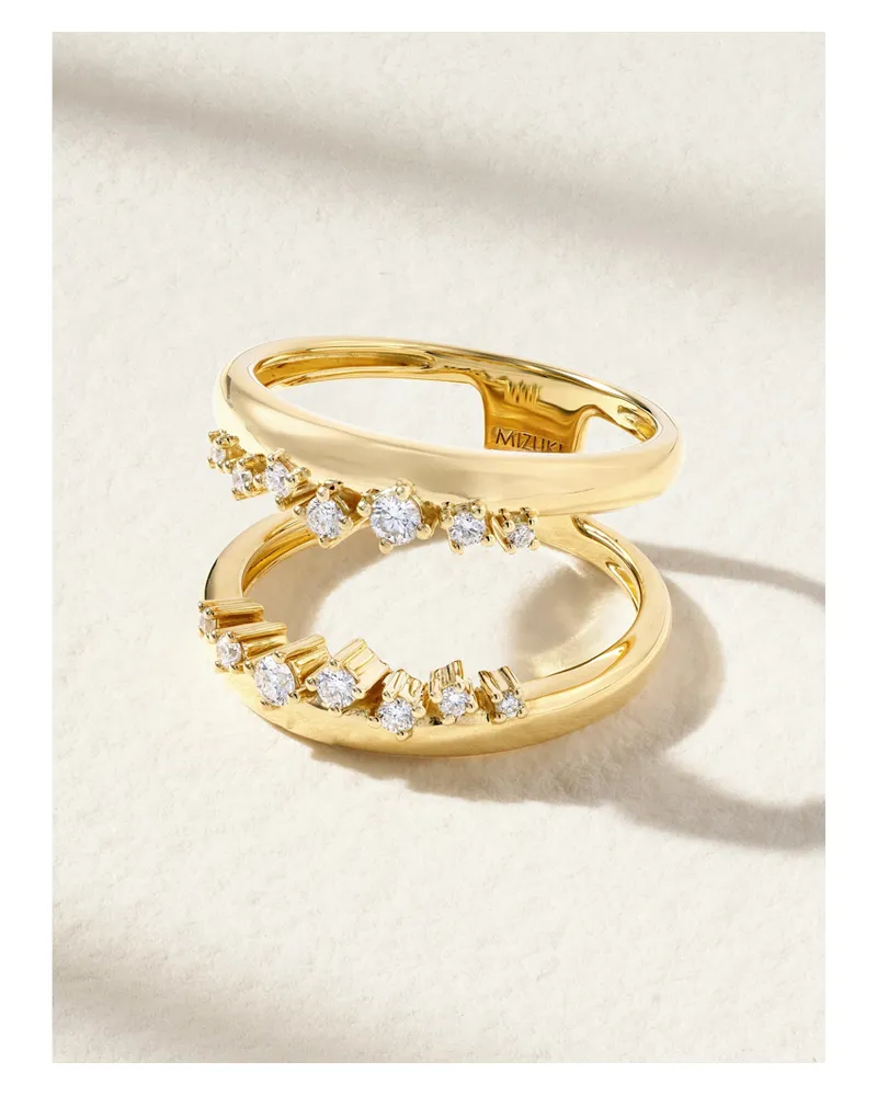 MIZUKI Ring Aus 14 Karat Gold Mit Diamanten Gold