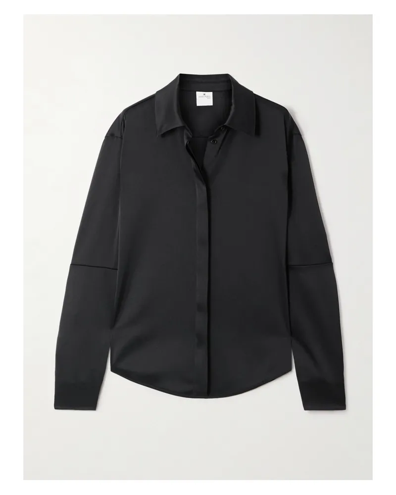 Courrèges Hemd Aus Satin - Schwarz Schwarz