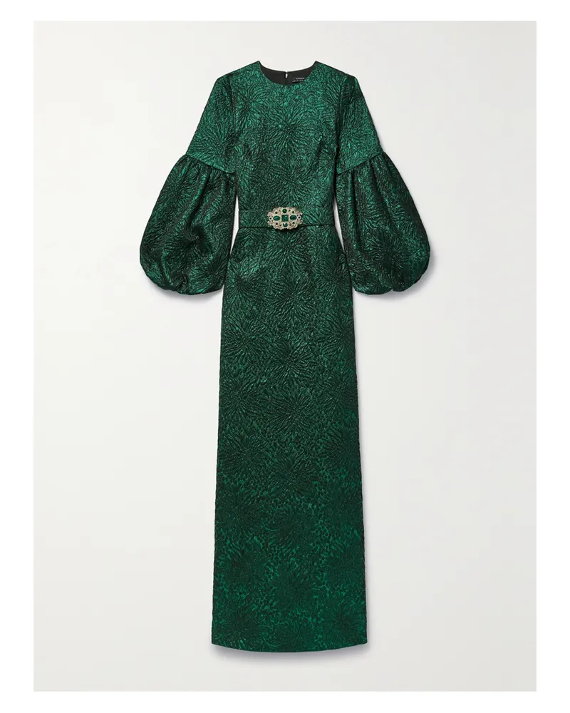 Andrew GN Robe Aus Metallic-cloqué Mit Gürtel - Grün Grün