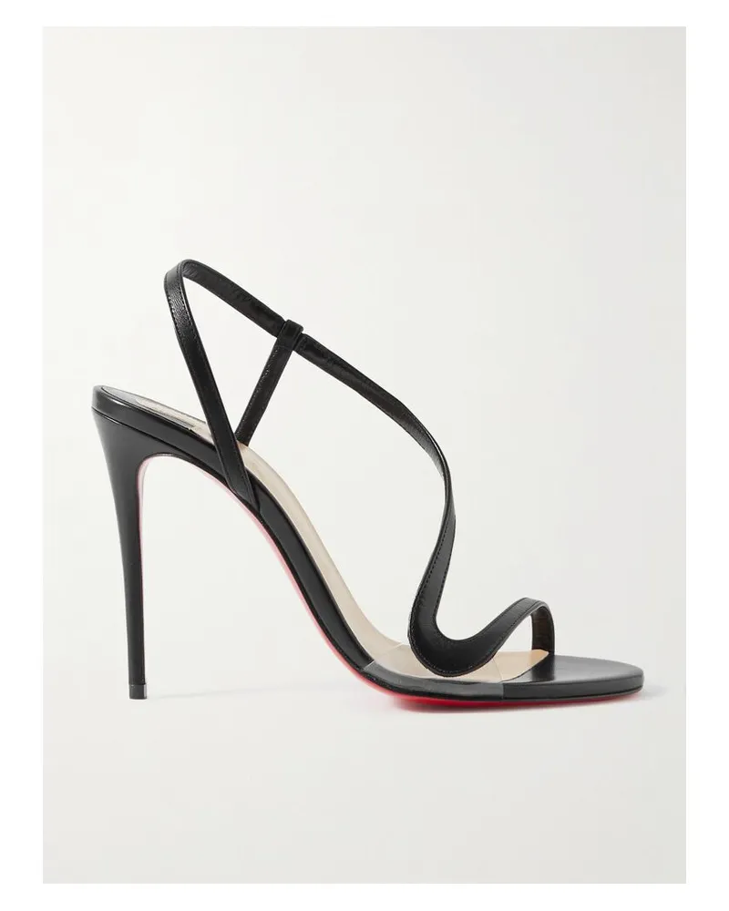 Christian Louboutin Rosalie 100 Sandalen Aus Leder - Schwarz Schwarz