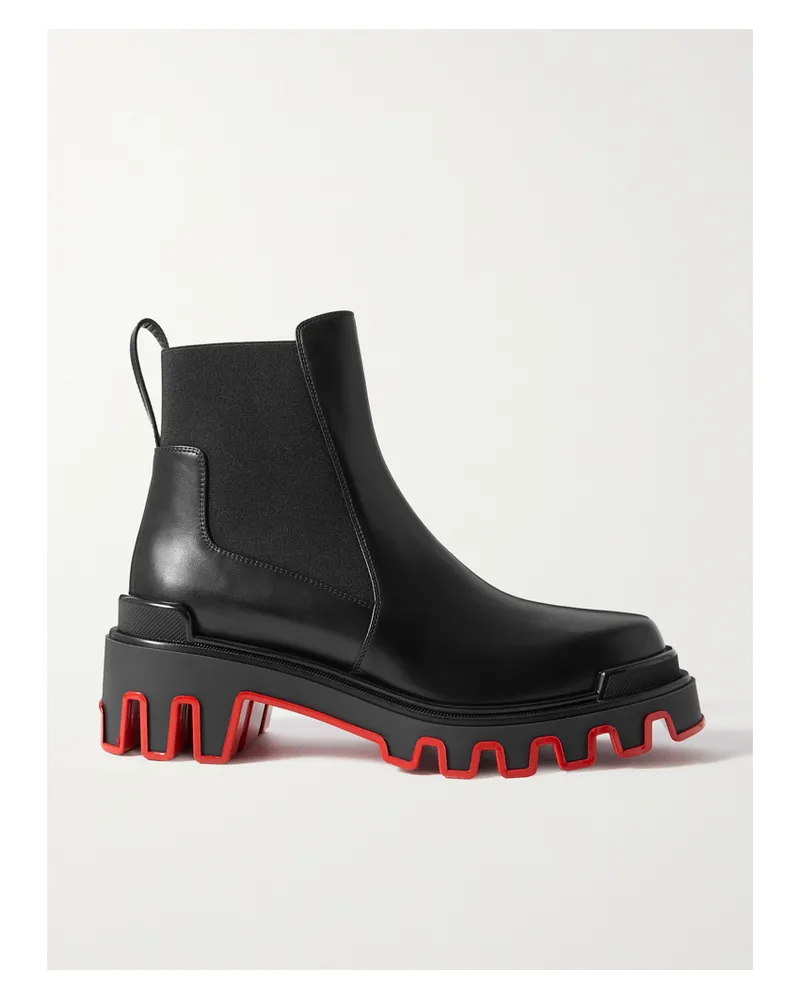 Christian Louboutin Marchacroche Dune Leather Chelsea Boots - Black Black