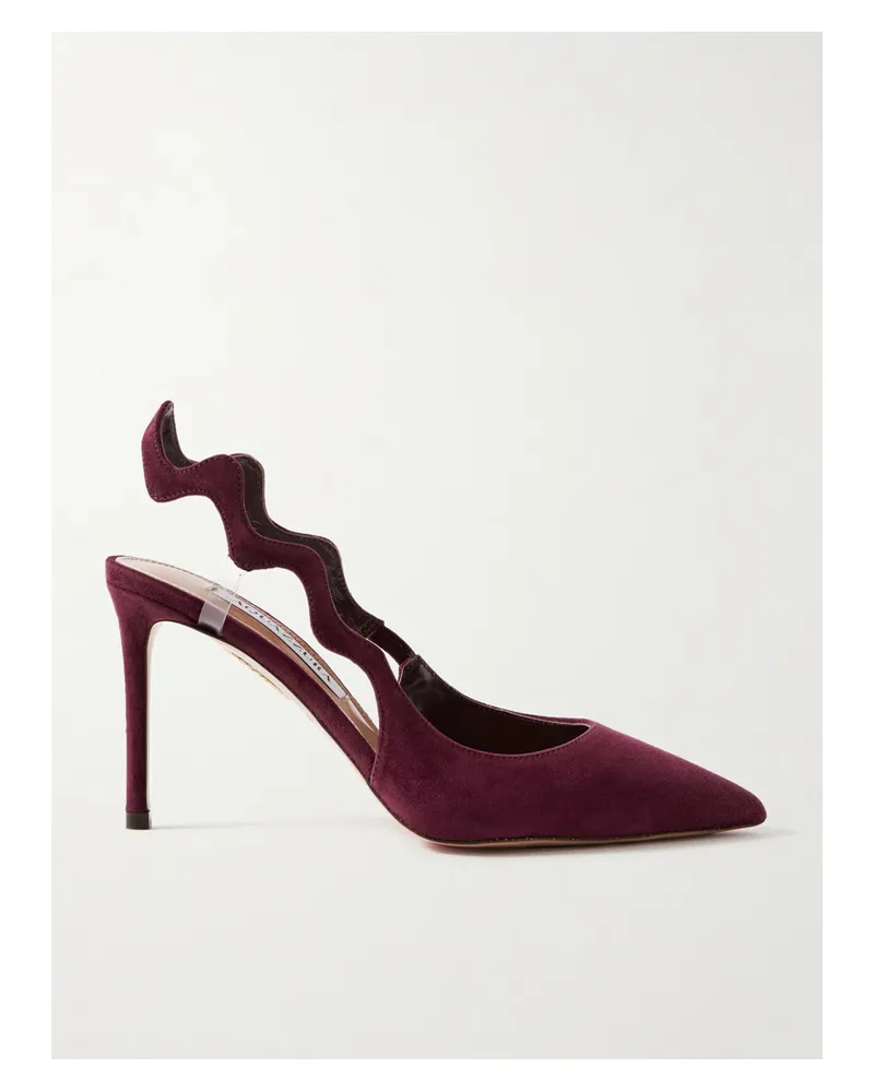 Aquazzura Artiste 85 Pumps Aus Veloursleder - Lila Lila