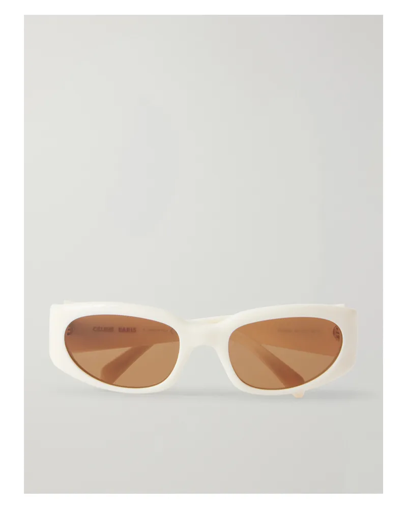 Celine Journey Round-frame Acetate Sunglasses - White White