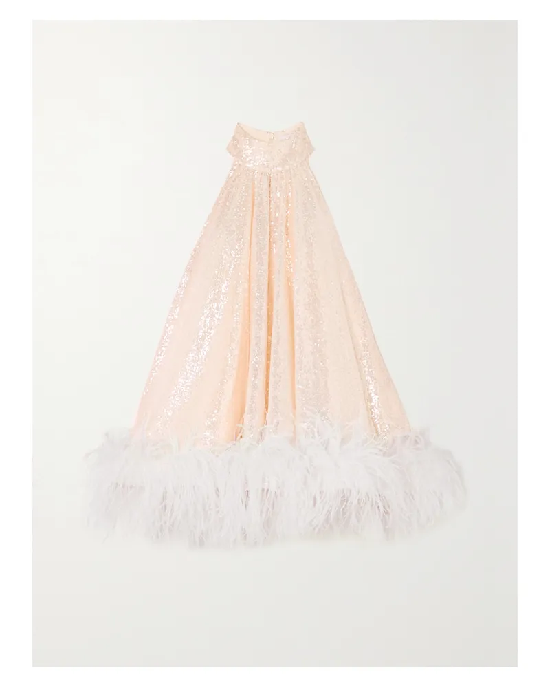 16ARLINGTON Cindy Minikleid Aus Tüll Mit Pailletten Und Federn - Silber Silber