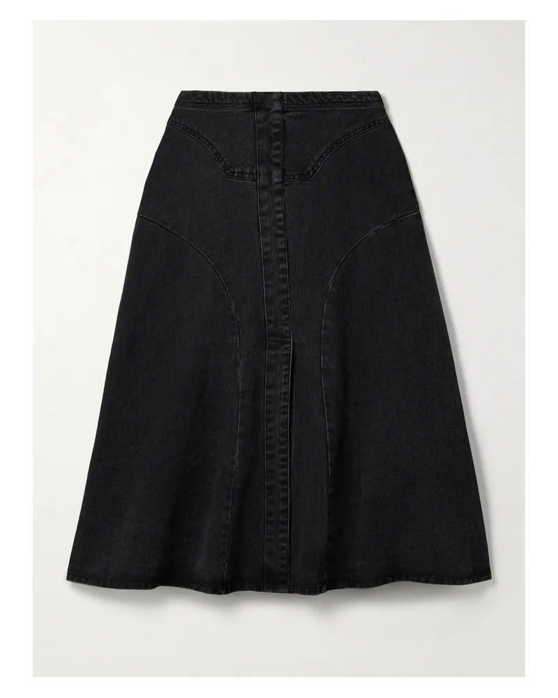 Sea Cornella Midi-jeansrock - Schwarz Schwarz