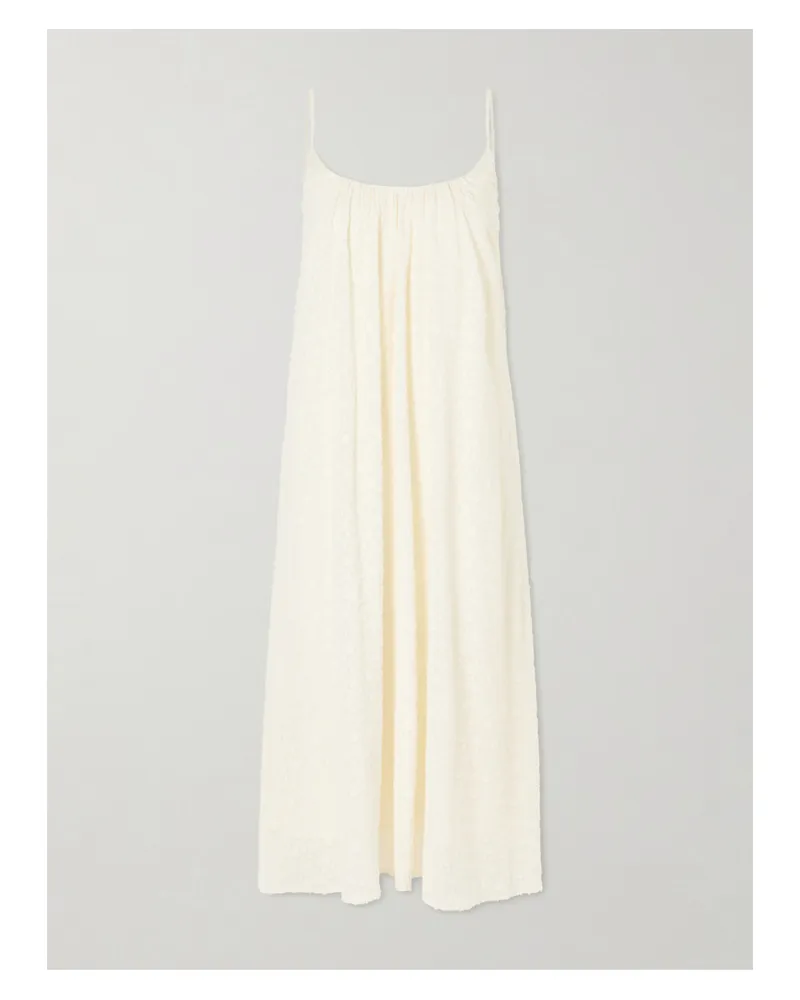 Eres Confidentielle Draped Silk And Cotton-blend Coverup - Neutrals Neutrals