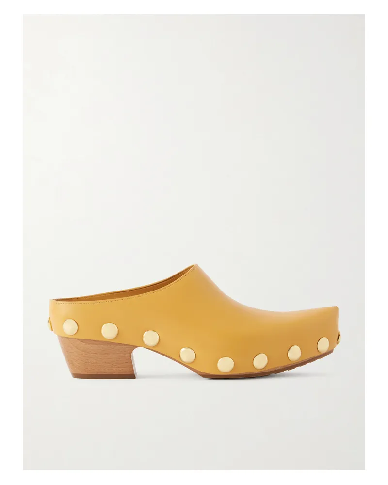 Bottega Veneta Wanda Clogs Aus Leder Mit Nieten - Neutral Neutral