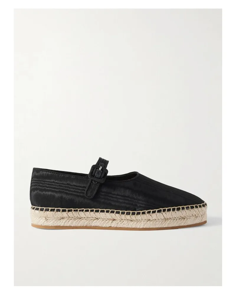 Loeffler Randall Clover Mary-jane-espadrilles Aus Moiré - Schwarz Schwarz