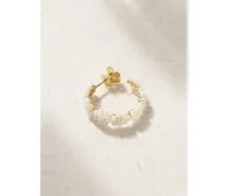Boucle Parc Einzelne Creole Aus Recyceltem 14 Karat Gold Mit Perlen