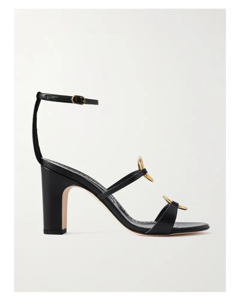Manolo Blahnik Hisfahan 90 Sandalen Aus Leder - Schwarz Schwarz