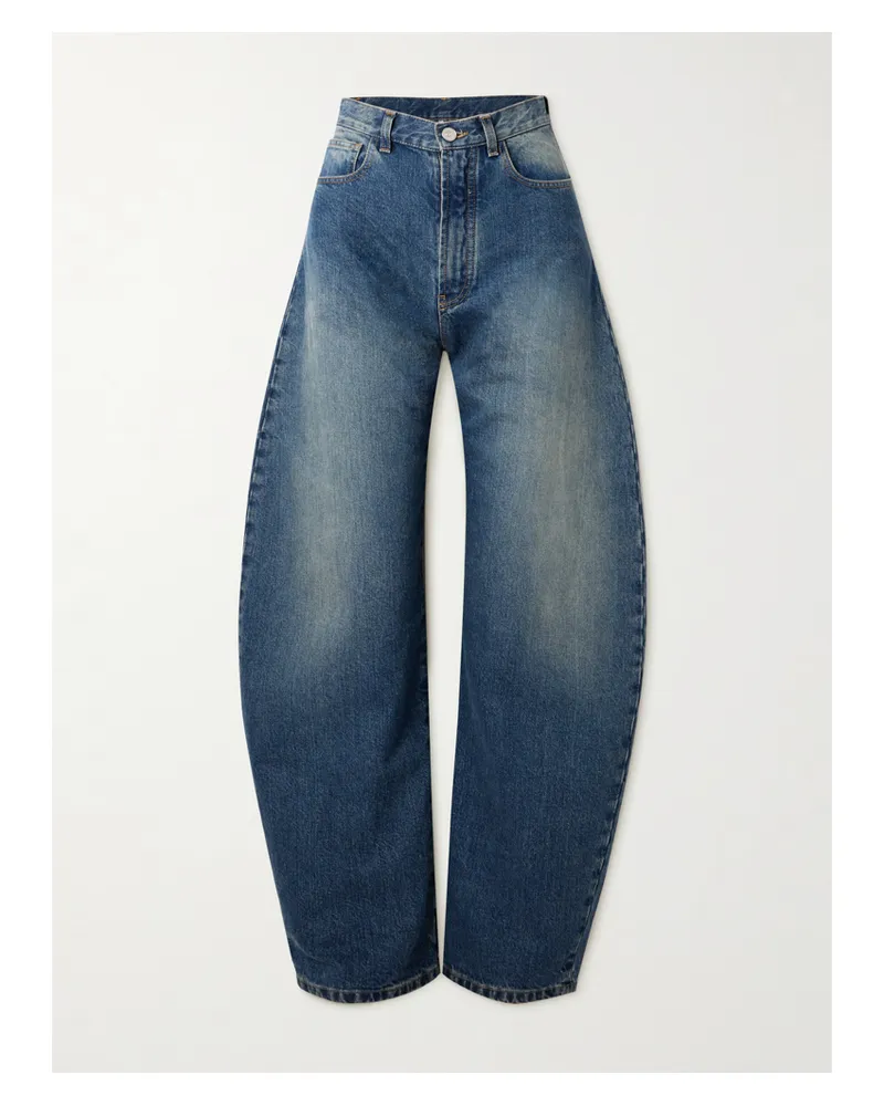 Alaïa High-rise Barrel-leg Jeans - Blue Blue