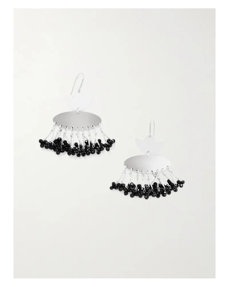 Isabel Marant Nora Silberfarbene Ohrringe Mit Zierperlen Silber