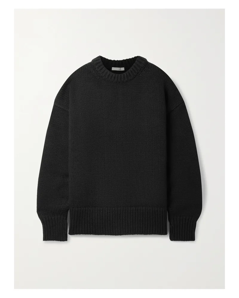 The Row Essentials Ophelia Wool And Cashmere-blend Sweater - Black Black