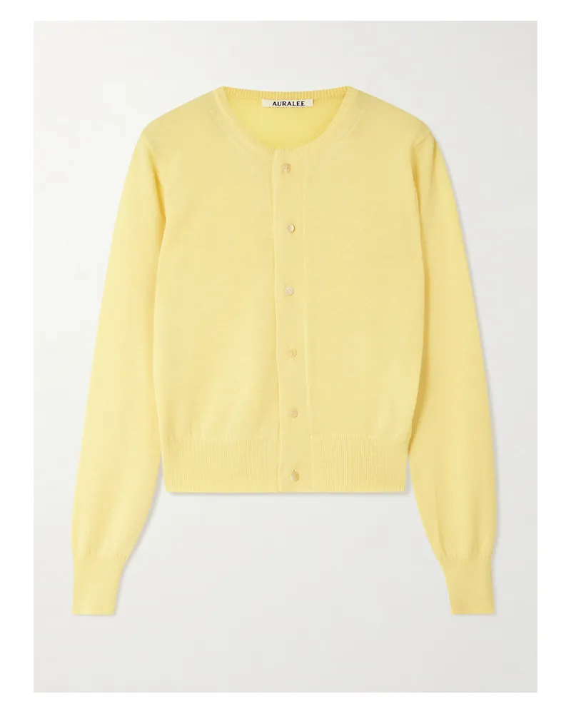 AURALEE Cardigan Aus Kaschmir - Gelb Gelb