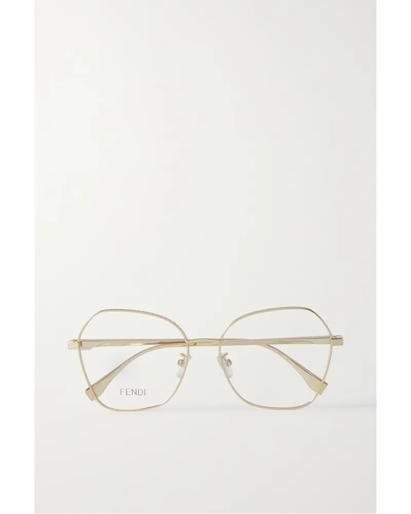 Fendi Fendi Ff farbene Brille mit Cat-eye-rahmen Gold