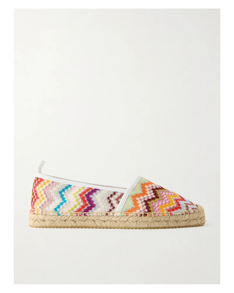 Missoni Elle Striped Woven Espadrilles - Multi Multi