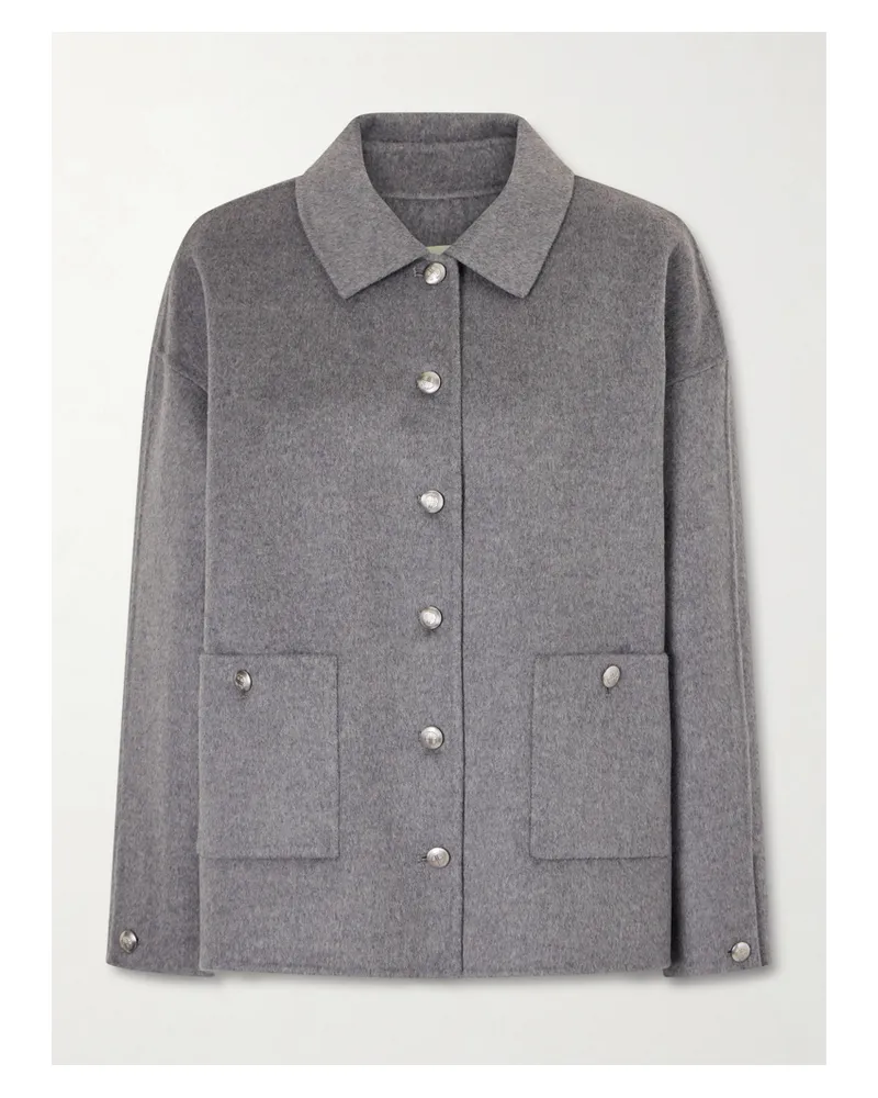 Anine Bing Luca Wool And Cashmere-blend Jacket - Gray Gray