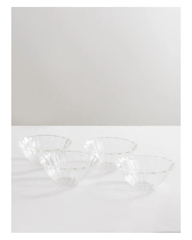 Sophie Lou Jacobsen Le Petit Bol Set Of Four Glass Bowls - Neutrals Neutrals