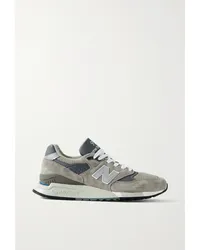 New Balance Made in Usa 998 Core Sneakers aus Leder, Mesh und Veloursleder Grau