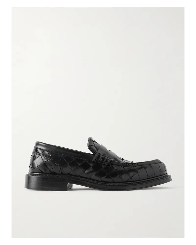 Bottega Veneta James Loafers Aus Intrecciato-leder - Schwarz Schwarz