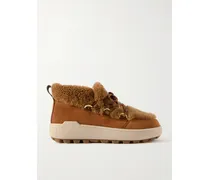 Ankle Boots Aus Shearling Mit Velourslederbesätzen - Braun