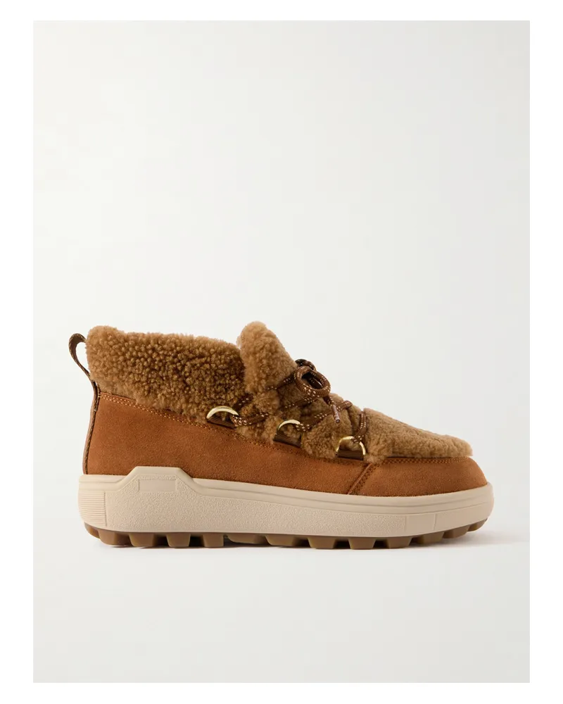 Bogner Ankle Boots Aus Shearling Mit Velourslederbesätzen - Braun Braun