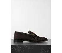 Le Loafers Aus Veloursleder Mit Verzierungen - Braun