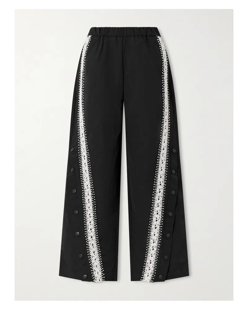 Sea Alberta Embellished Shell Track Pants - Black Black