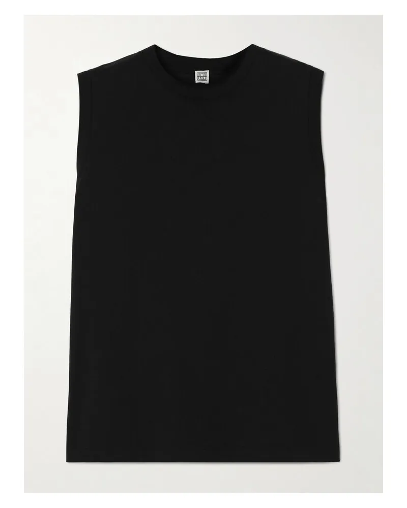 Totême T-shirt Aus Biobaumwoll-jersey - Schwarz Schwarz