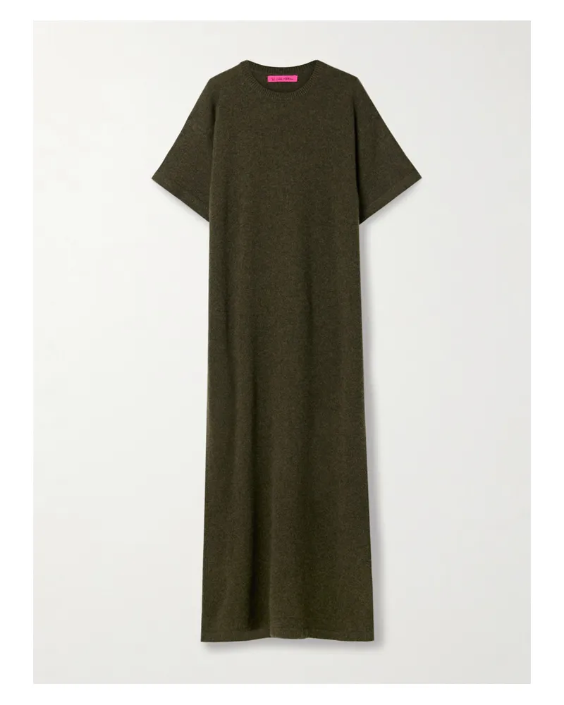 The Elder Statesman Tranquility Maxikleid Aus Kaschmir - Grün Grün